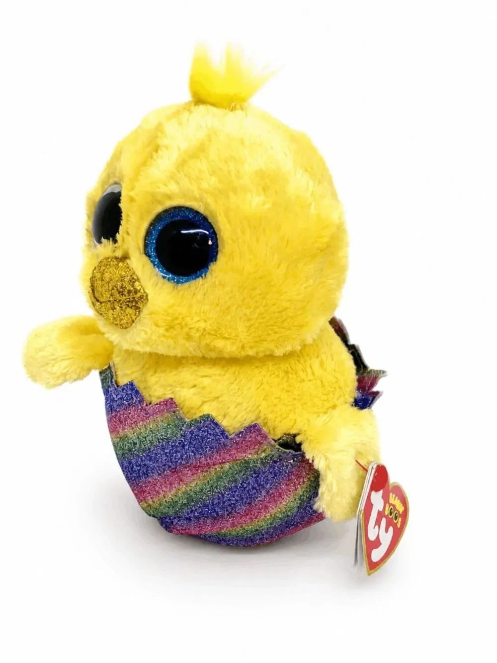 Ty Beanie Boos MEGG the Chick 6” Beanbag Plush Toy w/ Glitter Eyes With TAGS